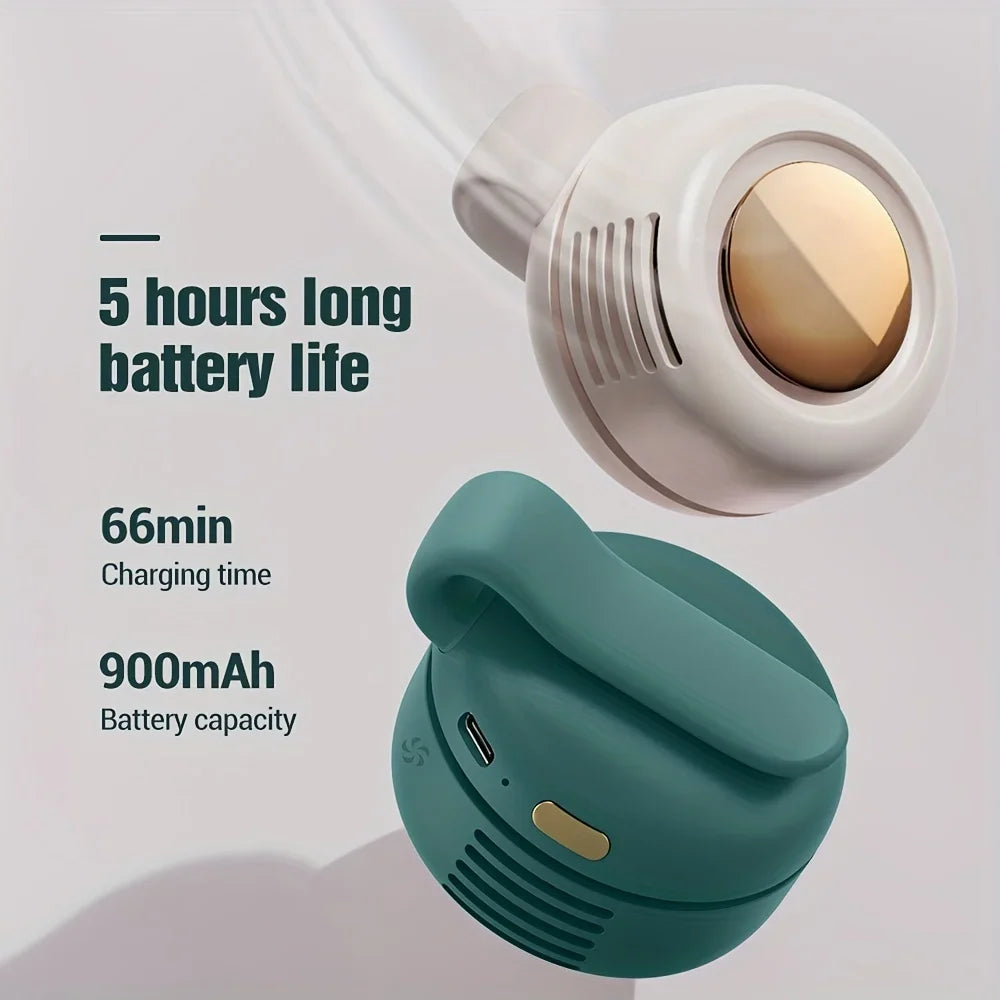 "Portable Mini Bladeless Fan – USB Rechargeable Summer Cooling Fan"